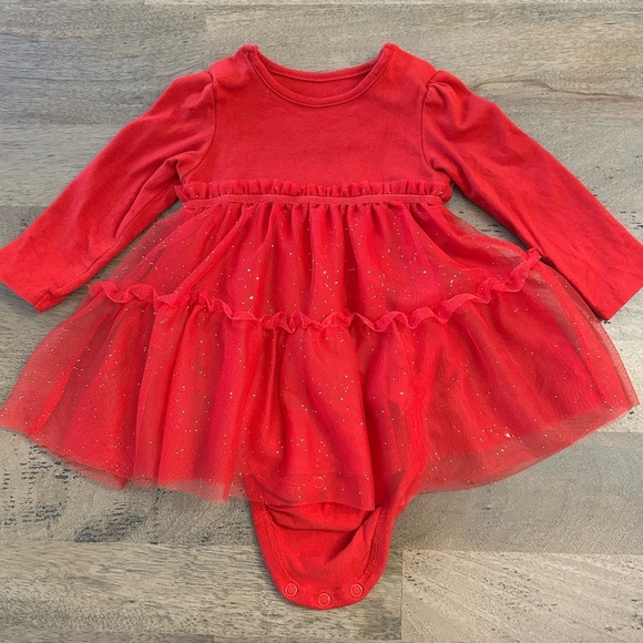 H&M Vibrant Red Baby Dress Size 4-6M - Picture 1 of 5
